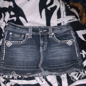 Bedazzled mini skirt